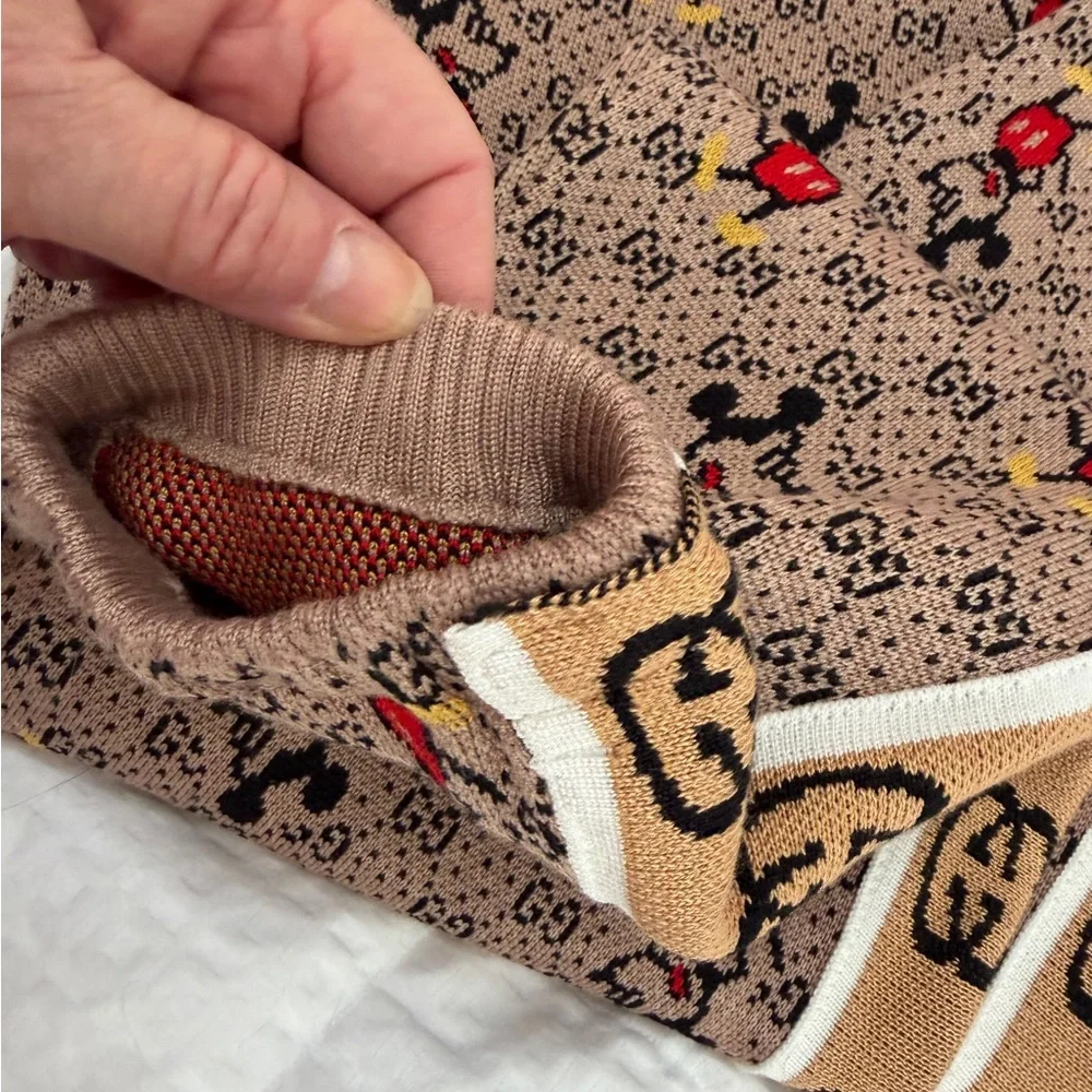 Mickey Mouse Gucci Design Tracker Pants Super Thick Warm Fabric Unmarked! XS/S - Picture 6 of 12